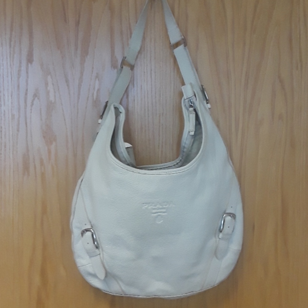 Prada cream handbag